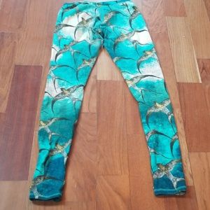 Shovava Bird Print Cotton Leggings